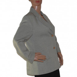 CHOISE Leinen Damen-Sakko/Blazer in Hellgrün - Größe 38/40 - Seitenansicht