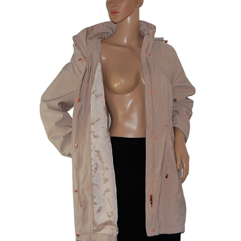 Elegante, lange Damenjacke, in Hellbraun in Größe 40/42 - Hauptansicht