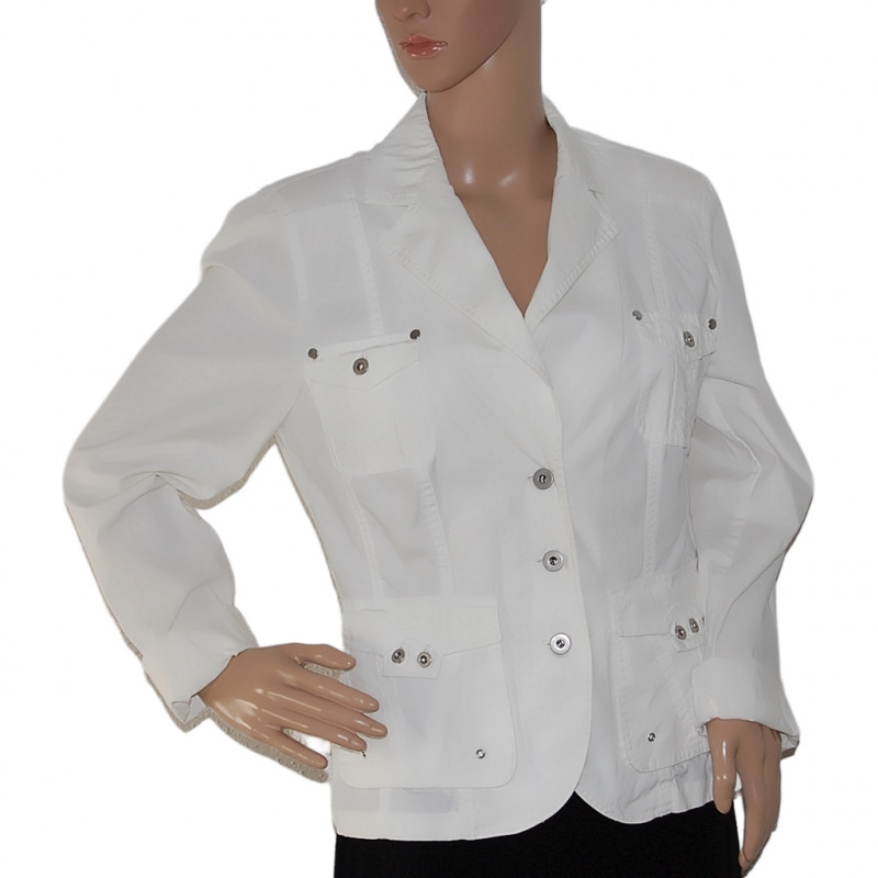 Leichte Steilmann Damenjacke in Weiß - Größe 38-40 - Vorderansicht