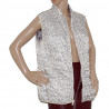 2 Gesichter Silber Beige Damenweste Größe 44/46 - Hauptansicht