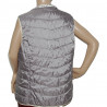 2 Gesichter Silber Beige Damenweste Größe 44/46 - Stoffdetail