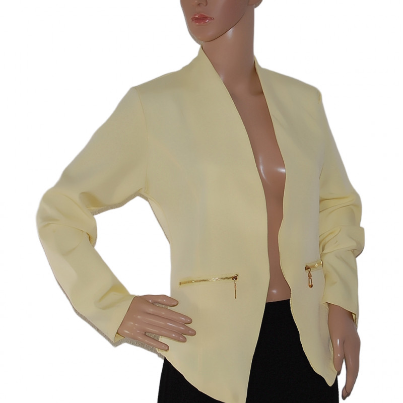 Eleganter Damen-Sakko/Blazer in Gelb - Größe 40/42 - Vorderansicht