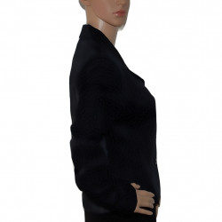 Eleganter Turnover Damen-Blazer in Schwarz - Größe 38/40 - Seitenansicht