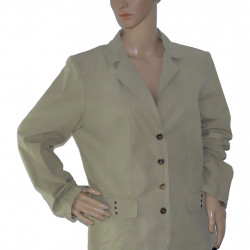 Langarm Blazer-Damen Jacke in Olivgrün - Größe 40/42 - Vorderansicht