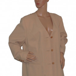 Stilvoller Damen-Sakko/Blazer Canda in Beige - Größe 50 - Vorderansicht