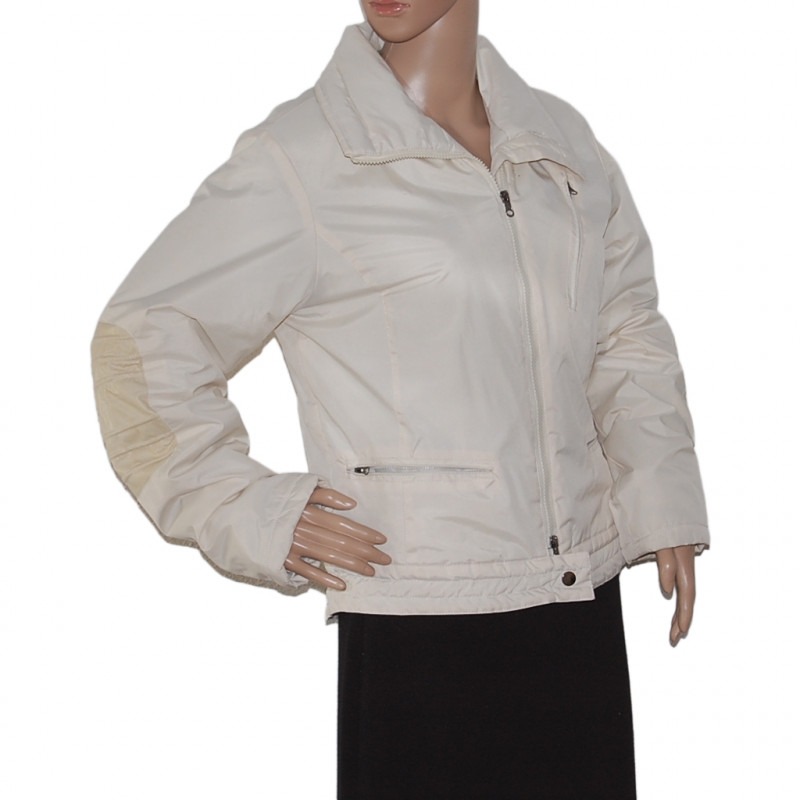 Winterjacke Rida Roma in Weiß-Beige - Größe 38/40 - Vorderansicht
