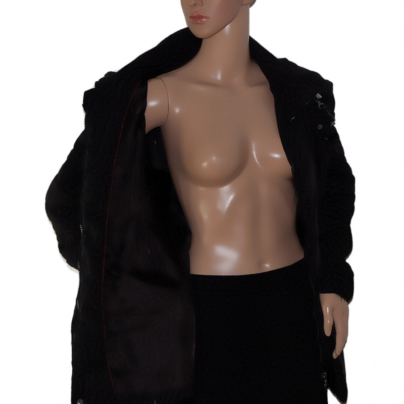 Warme, wattierte WOMAN Damen Steppjacke in Schwarz - Größe 38/40 - Hauptansicht