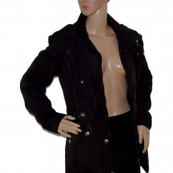 Warme, wattierte WOMAN Damen Steppjacke in Schwarz - Größe 38/40 - Vorderansicht