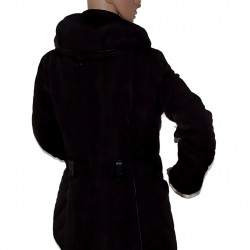 Warme, wattierte WOMAN Damen Steppjacke in Schwarz - Größe 38/40 - Oberflächenstruktur