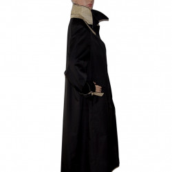 Moderner Trevira-Damenmantel in Schwarz - Größe 42/44 - Seitenansicht