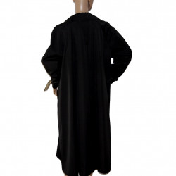 Moderner Trevira-Damenmantel in Schwarz - Größe 42/44 - Rückansicht