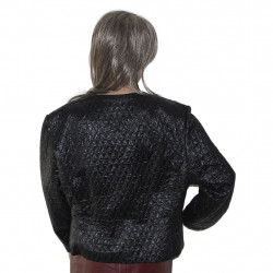 Hochglänzender Langarm Party Blazer in Größe 42/44 - Rückansicht