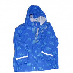 Kinder Regenjacke Kiki & Koko Blau, in Größe 116/122 – Vorderansicht