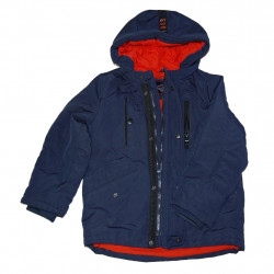 Kinder C&A Winterjacke in Größe 116, Dunkelblau/Rot – Vorderansicht