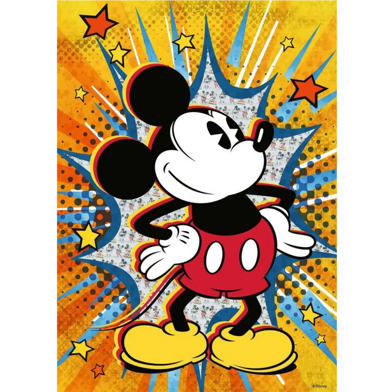 Ravensburger Micky Maus Puzzle Retro 1000 Teile fertiggestellt – Symbol Ansicht