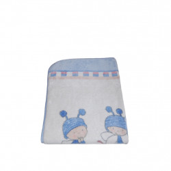 Kuschelweiche Babydecke dicker Plüsch Struktur Nahaufnahme