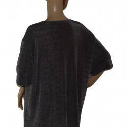 Neuwertiges MAGNA Damen T-Shirt Größe 56/58 elegante Glitzer-Optik Rückenansicht