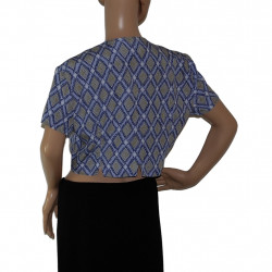 Neuwertige IN WEAR Damen Bluse Viskose kariert Größe M/L Rückansicht