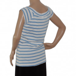 Biaggini Damen T-Shirt gestreift Baumwolle Größe M Rückenansicht