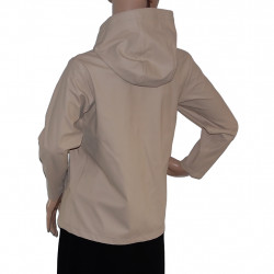 Lange leichte Übergangsjacke für Teenager in Beige von LMTD, mit Kapuze, in Größe 9-10 Jahre
