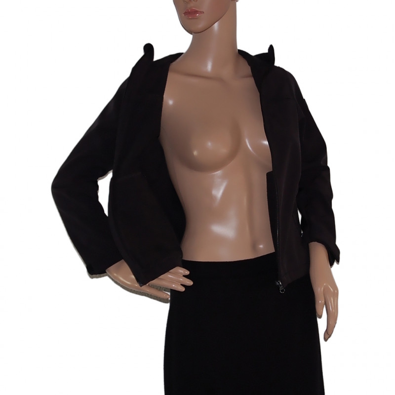 JACK JONES Teenager Regenjacke Schwarz, mit Kapuze und Reissverschluss - Größe 140