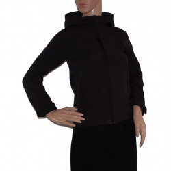 Sportliche Teenager Jacke von JACK JONES Schwarz, mit Kapuze und Front Reißverschluss