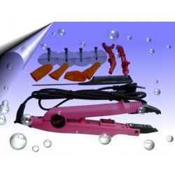 Haar Extensions Startset mit Bondingzange Pink und komplettem Zubehör für Einsteiger