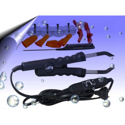 Haar Extensions Set mit schwarzer Wärmezange und komplettem Zubehör für Einsteiger