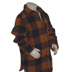 Detailansicht weicher Baumwollstoff und Knopfleiste Kinderhemd