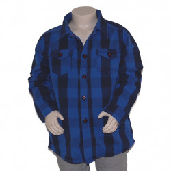 Kiki & Koko Jungen Karohemd Blau/Schwarz Größe 104 Vorderansicht