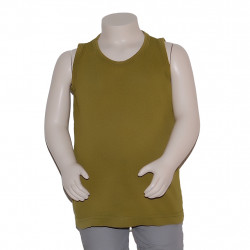 DopoDopo Tanktop Größe 98 in Senfgelb Grün Vorderansicht