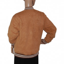 Rückansicht der Jacke in Camel Braun mit sportlich elegantem Schnitt
